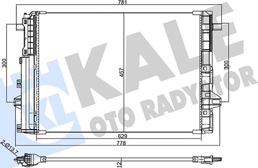 KALE OTO RADYATÖR 357725 - Конденсатор, кондиціонер avtolavka.club