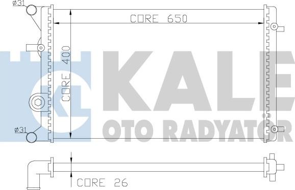 KALE OTO RADYATÖR 366400 - Радіатор, охолодження двигуна avtolavka.club