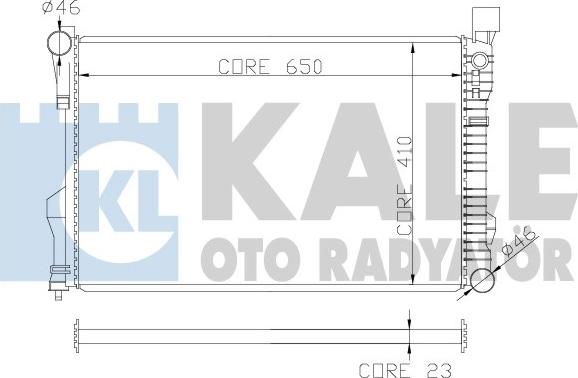 KALE OTO RADYATÖR 360600 - Радіатор, охолодження двигуна avtolavka.club