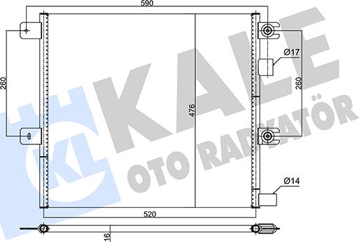 KALE OTO RADYATÖR 360140 - Конденсатор, кондиціонер avtolavka.club