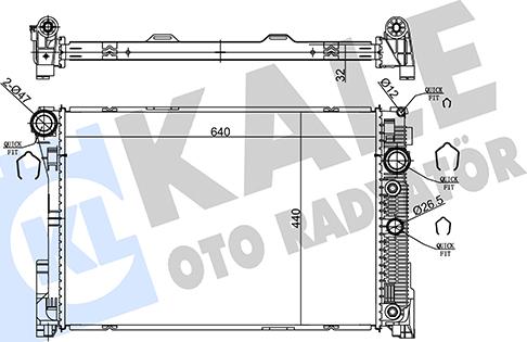 KALE OTO RADYATÖR 360180 - Радіатор, охолодження двигуна avtolavka.club