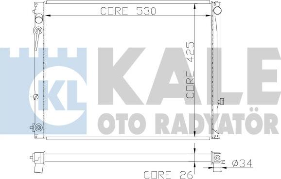 KALE OTO RADYATÖR 363600 - Радіатор, охолодження двигуна avtolavka.club