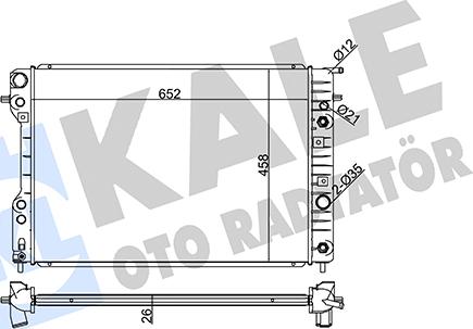 KALE OTO RADYATÖR 363800 - Радіатор, охолодження двигуна avtolavka.club