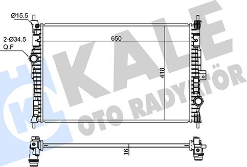 KALE OTO RADYATÖR 362345 - Радіатор, охолодження двигуна avtolavka.club