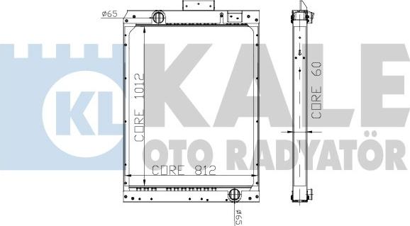 KALE OTO RADYATÖR 304500 - Радіатор, охолодження двигуна avtolavka.club