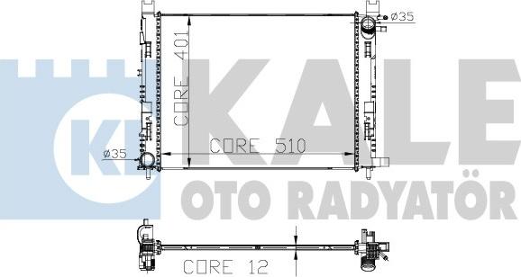 KALE OTO RADYATÖR 305900 - Радіатор, охолодження двигуна avtolavka.club