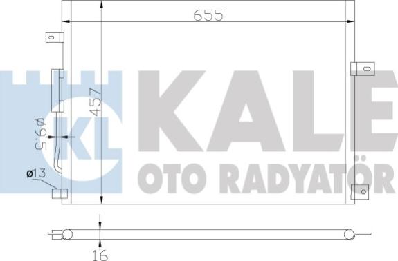 KALE OTO RADYATÖR 385700 - Конденсатор, кондиціонер avtolavka.club