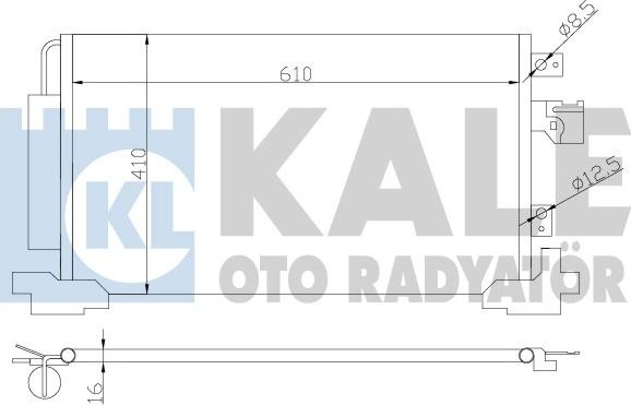 KALE OTO RADYATÖR 381700 - Конденсатор, кондиціонер avtolavka.club