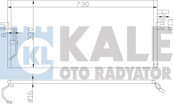 KALE OTO RADYATÖR 388500 - Конденсатор, кондиціонер avtolavka.club