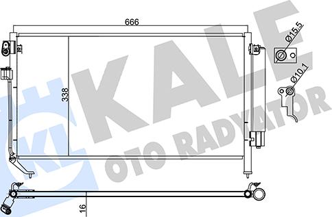 KALE OTO RADYATÖR 382900 - Конденсатор, кондиціонер avtolavka.club