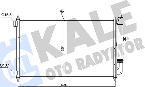 KALE OTO RADYATÖR 382520 - Конденсатор, кондиціонер avtolavka.club