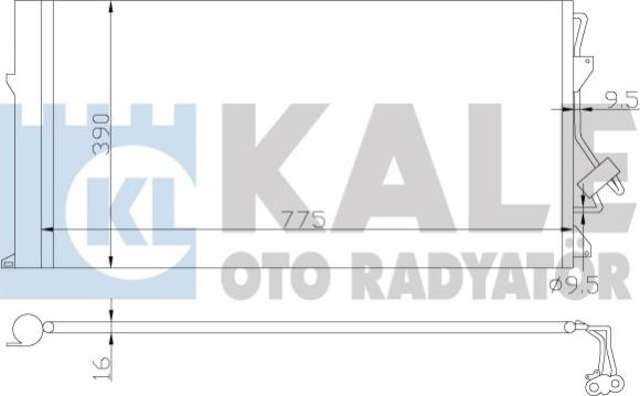 KALE OTO RADYATÖR 382100 - Конденсатор, кондиціонер avtolavka.club