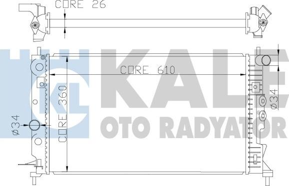 KALE OTO RADYATÖR 374100 - Радіатор, охолодження двигуна avtolavka.club