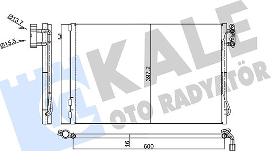 KALE OTO RADYATÖR 376600 - Конденсатор, кондиціонер avtolavka.club