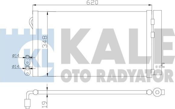 KALE OTO RADYATÖR 376700 - Конденсатор, кондиціонер avtolavka.club