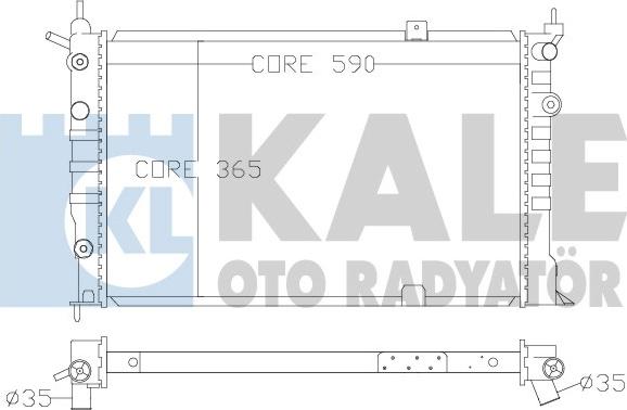 KALE OTO RADYATÖR 370900 - Радіатор, охолодження двигуна avtolavka.club