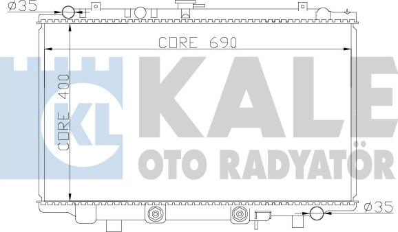 KALE OTO RADYATÖR 370500 - Радіатор, охолодження двигуна avtolavka.club