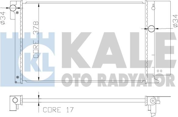 KALE OTO RADYATÖR 371900 - Радіатор, охолодження двигуна avtolavka.club