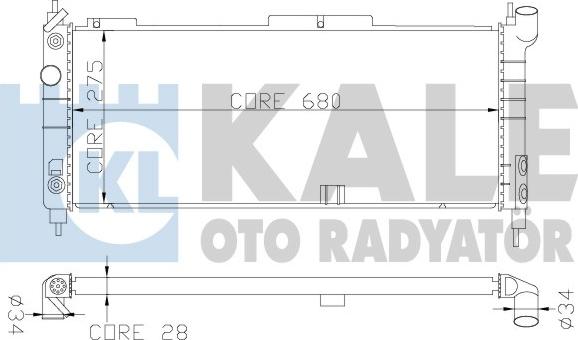 KALE OTO RADYATÖR 371 400 - Радіатор, охолодження двигуна avtolavka.club