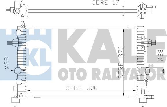 KALE OTO RADYATÖR 371200 - Радіатор, охолодження двигуна avtolavka.club
