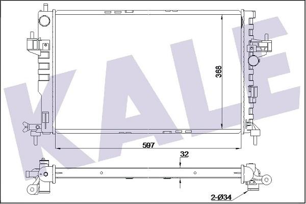 KALE OTO RADYATÖR 372700 - Радіатор, охолодження двигуна avtolavka.club