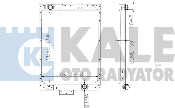 KALE OTO RADYATÖR 245800 - Радіатор, охолодження двигуна avtolavka.club