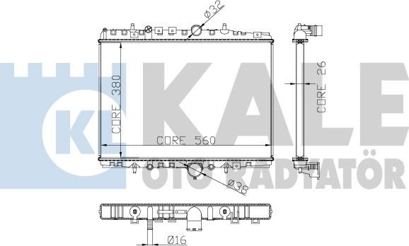 KALE OTO RADYATÖR 257900 - Радіатор, охолодження двигуна avtolavka.club