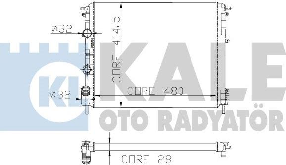 KALE OTO RADYATÖR 205700 - Радіатор, охолодження двигуна avtolavka.club