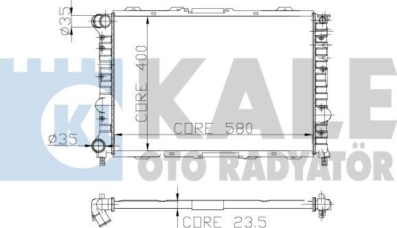 KALE OTO RADYATÖR 230800 - Радіатор, охолодження двигуна avtolavka.club