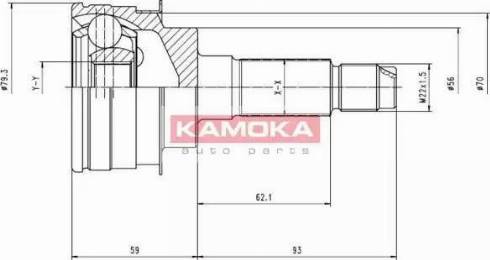 Kamoka 6478 - Шарнірний комплект, ШРУС, приводний вал avtolavka.club