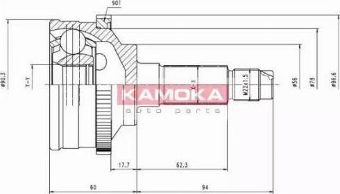 Kamoka 6828 - Шарнірний комплект, ШРУС, приводний вал avtolavka.club