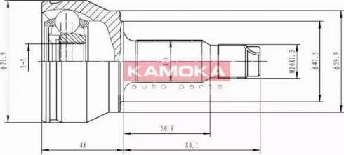 Kamoka 6348 - Шарнірний комплект, ШРУС, приводний вал avtolavka.club