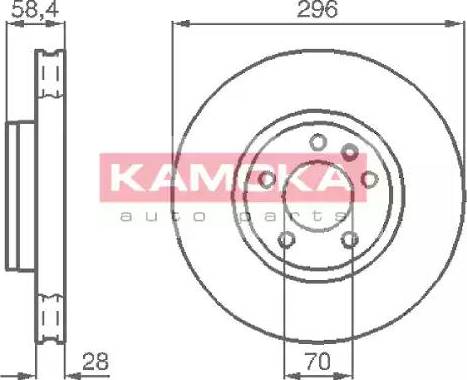 Kamoka 103660 - Гальмівний диск avtolavka.club