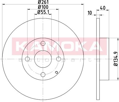 Kamoka 103157 - Гальмівний диск avtolavka.club