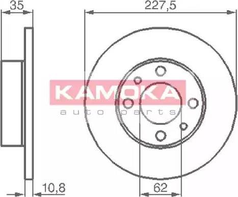 Kamoka 103166 - Гальмівний диск avtolavka.club