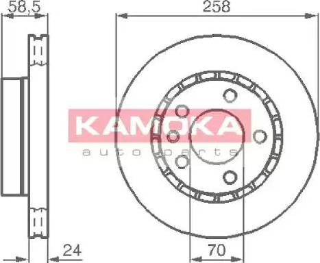 Kamoka 103376 - Гальмівний диск avtolavka.club