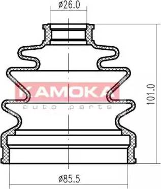 Kamoka 1146956 - Пильник, приводний вал avtolavka.club