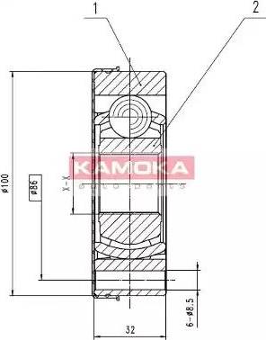 Kamoka 8094 - Шарнірний комплект, ШРУС, приводний вал avtolavka.club