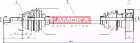 Kamoka VW1138919 - Приводний вал avtolavka.club