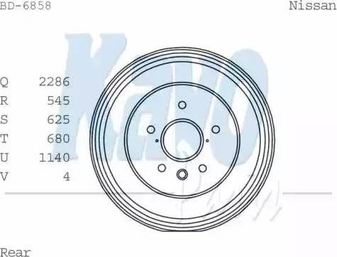 Kavo Parts BD-6858 - Гальмівний барабан avtolavka.club