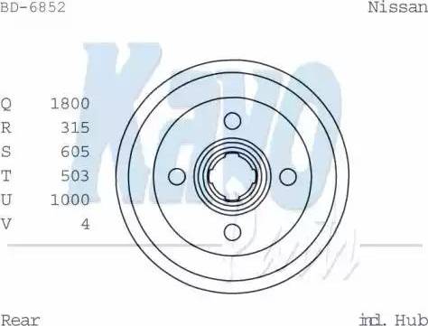 Kavo Parts BD-6852 - Гальмівний барабан avtolavka.club