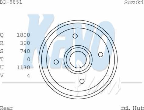 Kavo Parts BD-8851 - Гальмівний барабан avtolavka.club