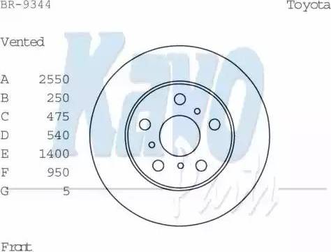 Kavo Parts BR-9344 - Гальмівний диск avtolavka.club