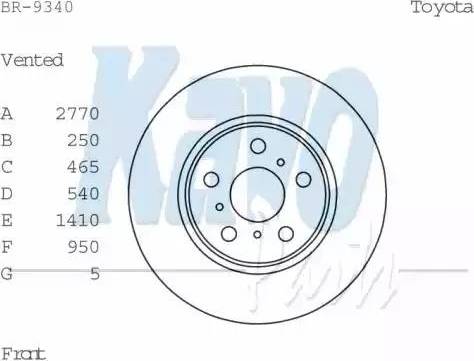 Kavo Parts BR-9340 - Гальмівний диск avtolavka.club