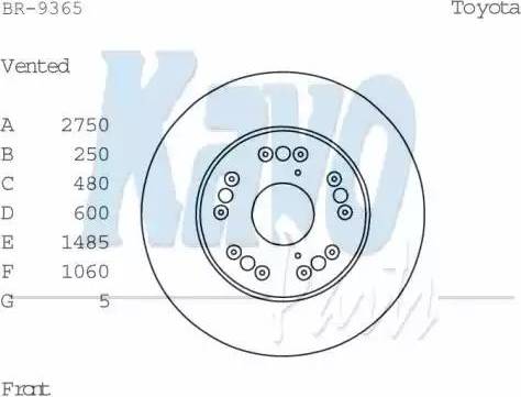 Kavo Parts BR-9365 - Гальмівний диск avtolavka.club