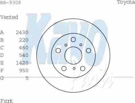 Kavo Parts BR-9308 - Гальмівний диск avtolavka.club