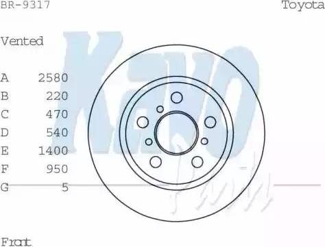 Kavo Parts BR-9317 - Гальмівний диск avtolavka.club