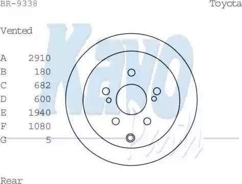 Kavo Parts BR-9338 - Гальмівний диск avtolavka.club