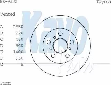 Kavo Parts BR-9332 - Гальмівний диск avtolavka.club