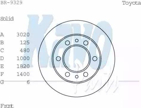 Kavo Parts BR-9329 - Гальмівний диск avtolavka.club